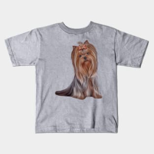 Drawing Yorkshire Terrier dog Kids T-Shirt